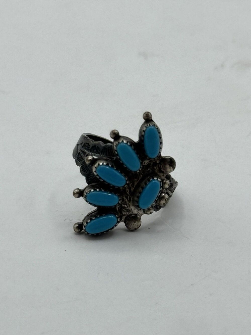 Gorgeous Native American Turquoise Sterling Silver Ring